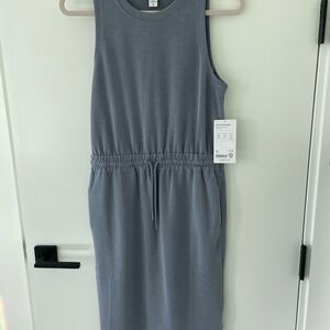 Athleta Seasoft Midi Dress Coastline Blue